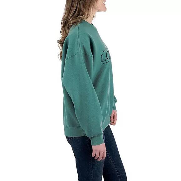 State of Mine Sage Green Fleece Crewneck London Social Club Pullover Sweatshirt - Picture 3 of 7